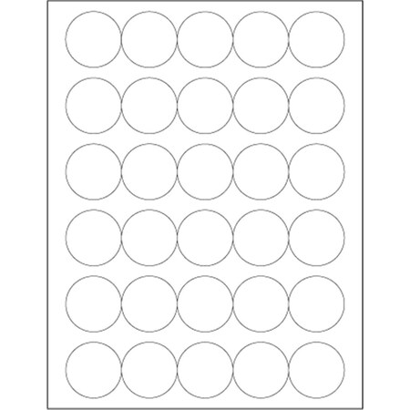 Bondad 1.5 in. Glossy White Circle Laser Labels, 3000PK BO2822809